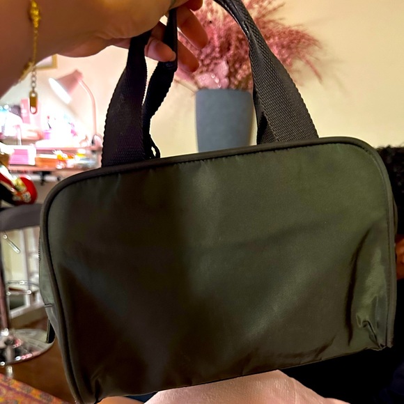 PRADA Vintage Nylon Tessuto Hand Bag Rectangle Purse Khaki Green - Picture 6 of 16